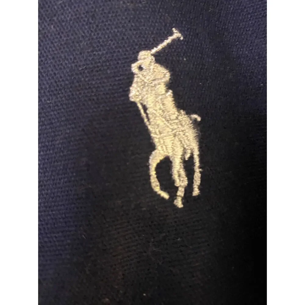 Polo Ralph Lauren Canvas Duffel Bag – Navy Blue – Embroidered Logo